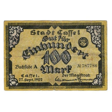 Banknote, Germany, Cassel Stadt, 100 Mark, Batiment, 1922, 1922-09-27