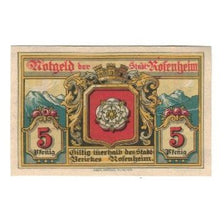 Banknote, Germany, Rosenheim Stadt, 5 Pfennig, Arches, 1921, 1921-02-16