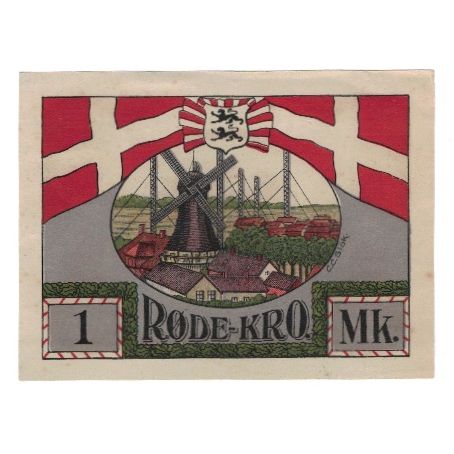 Banknote, Germany, Brunde-Rothenkrug Gemeinde, 1 Mark, moulin, 1920, 1920-04-01