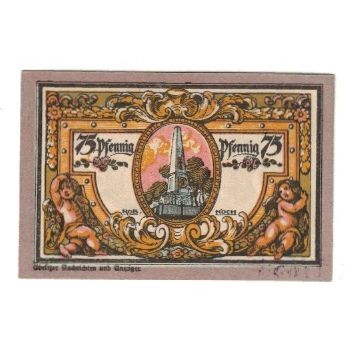 Banknote, Germany, Rheinsberg Stadt, 75 Pfennig, Monument, undated (1921)