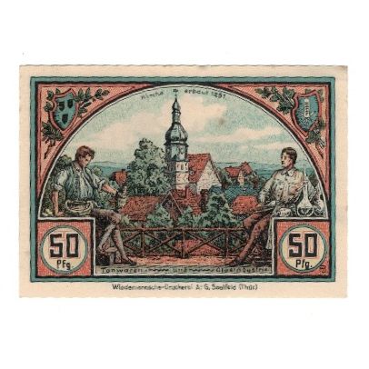 Banknote, Germany, Roda bei Ilmenau Gemeinde, 50 Pfennig, personnage 1, 1921