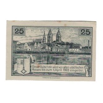 Banknote, Germany, Rees Stadt, 25 Pfennig, paysage, 1922, 1922-04-01, AU(55-58)