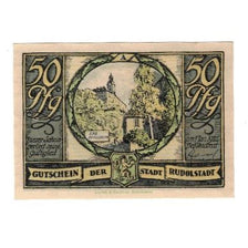 Billet, Allemagne, Rudolstadt Stadt, 50 Pfennig, personnage, 1922, 1922-01-01