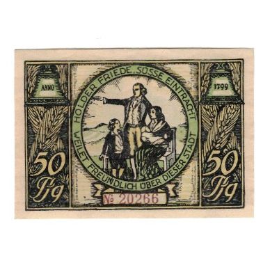 Billet, Allemagne, Rudolstadt Stadt, 50 Pfennig, personnage, 1922, 1922-01-01
