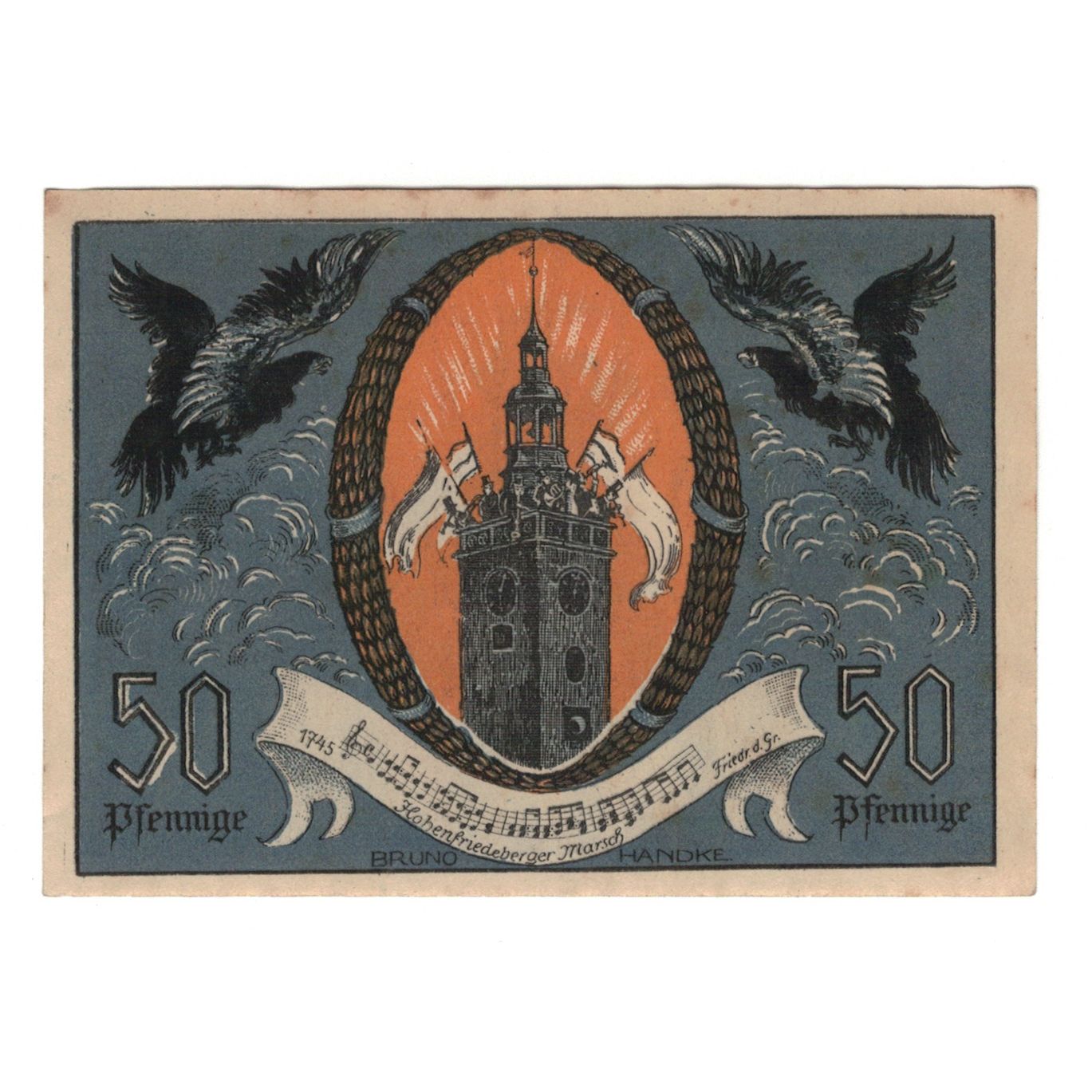 Banknote, Germany, Striegau Stadt, 50 Pfennig, personnage, 1921 (1922)