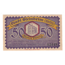 Banknote, Germany, Steinheim Stadt, 50 Pfennig, Maison, 1921, 1921-03-18