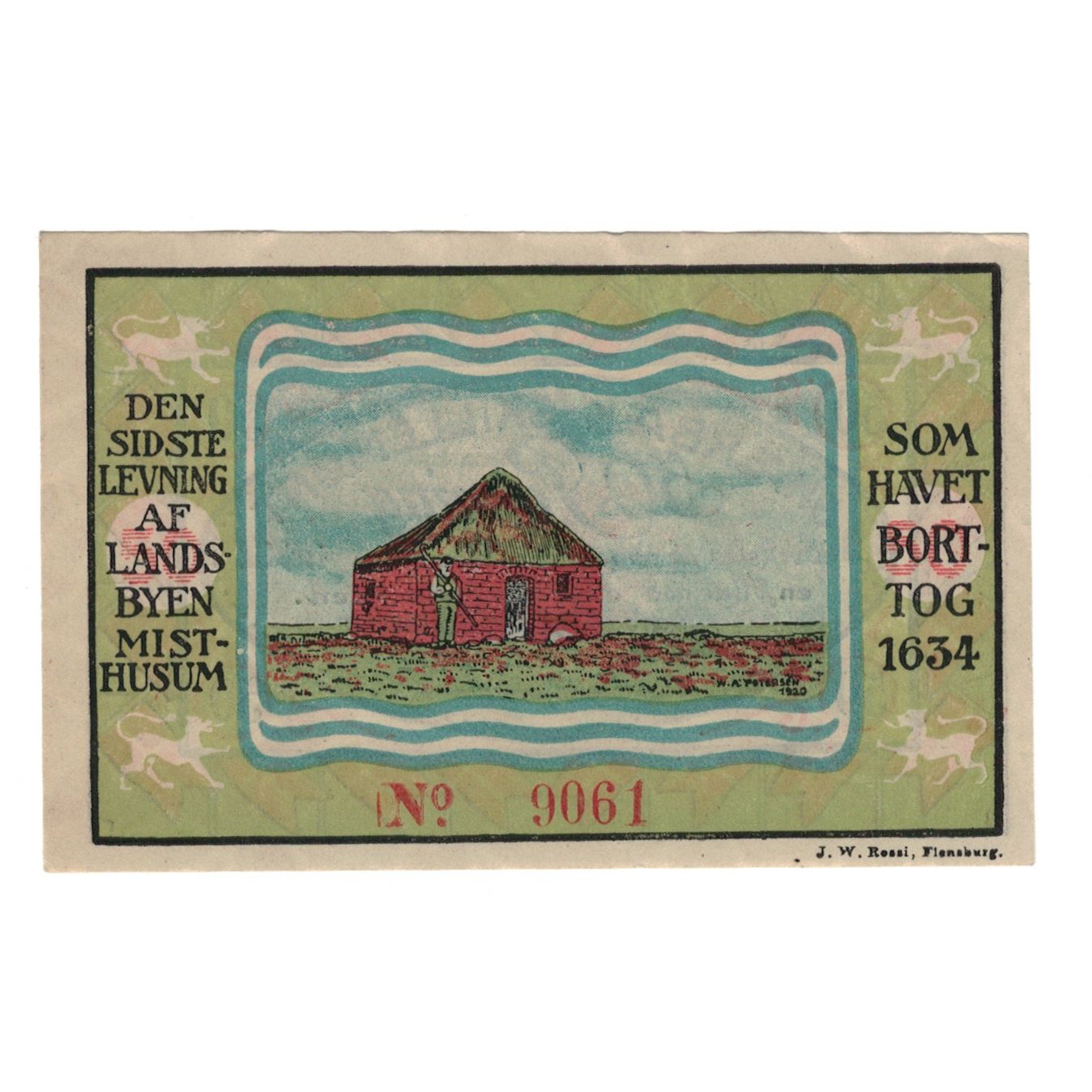 Banknote, Germany, Scherrebeck Gemeinde, 50 Pfennig, Batiment, 1920, 1920-04-10