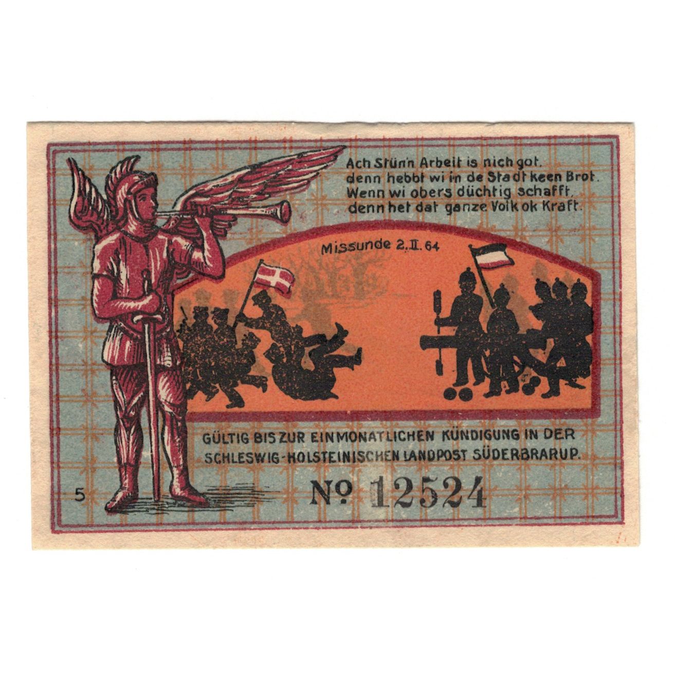 Banknote, Germany, Süderbrarup Gemeinde, 50 Pfennig, personnage 3, 1921