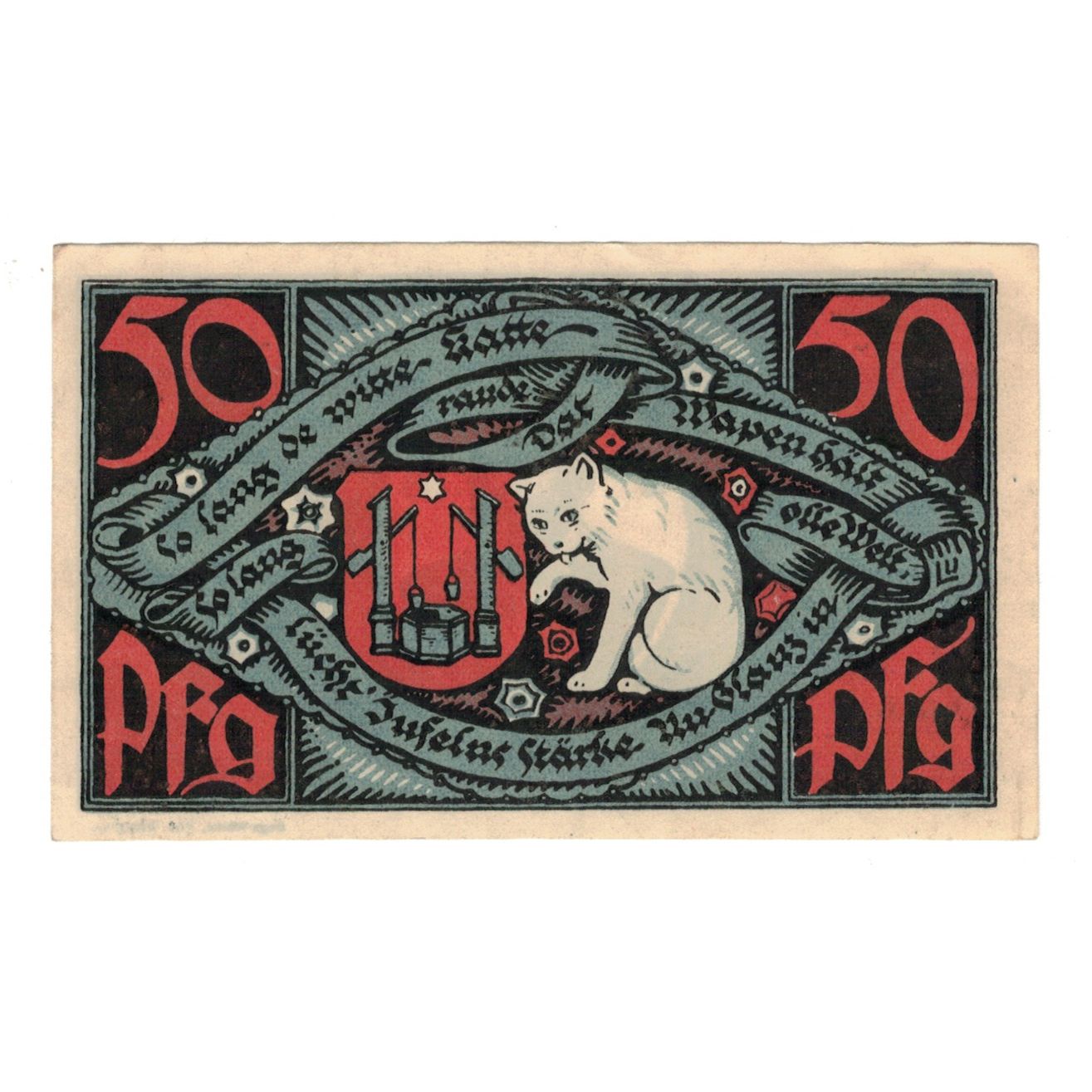 Banknote, Germany, Salzuflen, Bad Stadt, 50 Pfennig, Chat, 1921, AU(55-58)