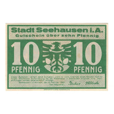 Banknote, Germany, Seehausen i. Altmark Stadt, 10 Pfennig, paysage, 1921