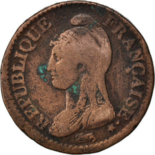 FRANCE, Dupré, Decime, 1796, Paris, KM #644.1, VF(20-25), Bronze, 32, Gadoury #.