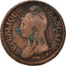 FRANCE, Dupré, Decime, 1796, Paris, KM #644.1, VF(20-25), Bronze, 32, Gadoury #.