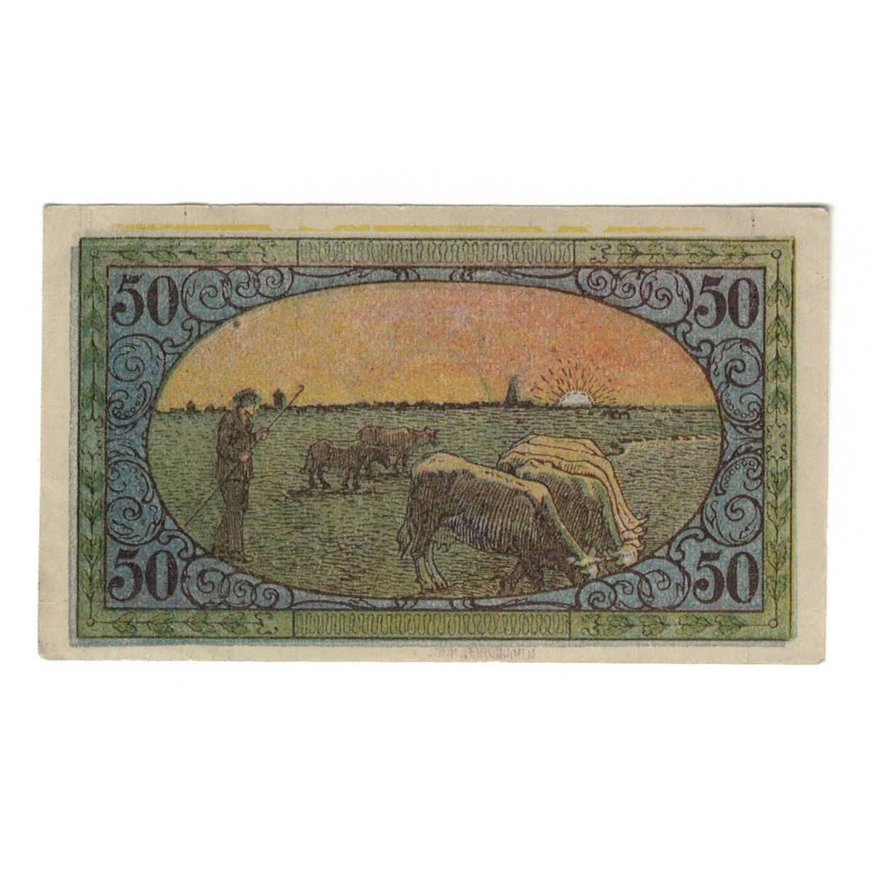 Banknote, Germany, Tondern Stadt, 50 Pfennig, champs, 1920, 1920-02-10