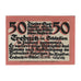 Banconote, Germania, Trebnitz Stadt, 50 Pfennig, Monument, 1920, 1920-11-05