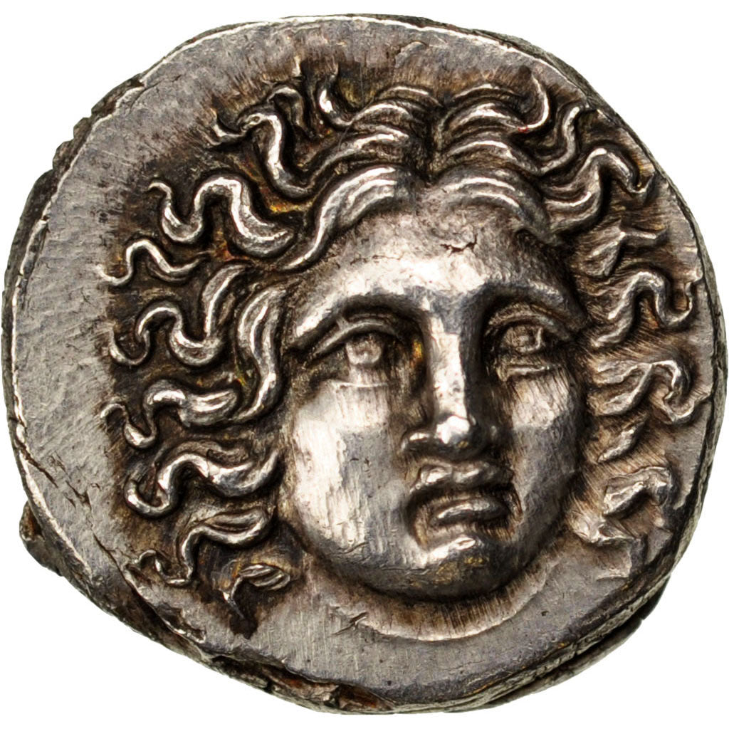 Carie , Rhodes (II-I century BC), Helios, Drachm, graded, NGC, MS(63), Silver,..