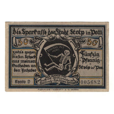 Banknote, Germany, Stolp Sparkasse der Stadt, 50 Pfennig, cavalier, 1922