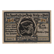 Banknote, Germany, Stolp Sparkasse der Stadt, 1 Mark, cavalier, 1922, AU(55-58)