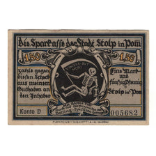 Banknote, Germany, Stolp Sparkasse der Stadt, 1.5 Mark, cavalier, 1922