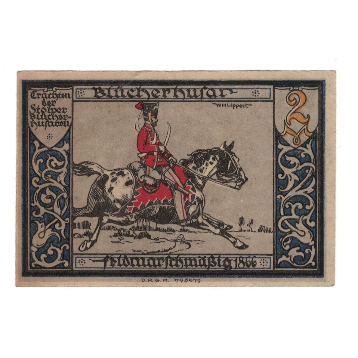 Banknote, Germany, Stolp Sparkasse der Stadt, 2 Mark, cavalier, 1922, AU(55-58)