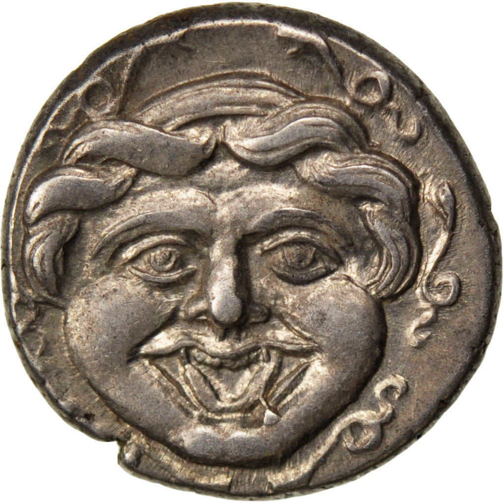 Mysia, Parium, Gorgon, Hemidrachm, Parion, AU(55-58), Silver, 2.43