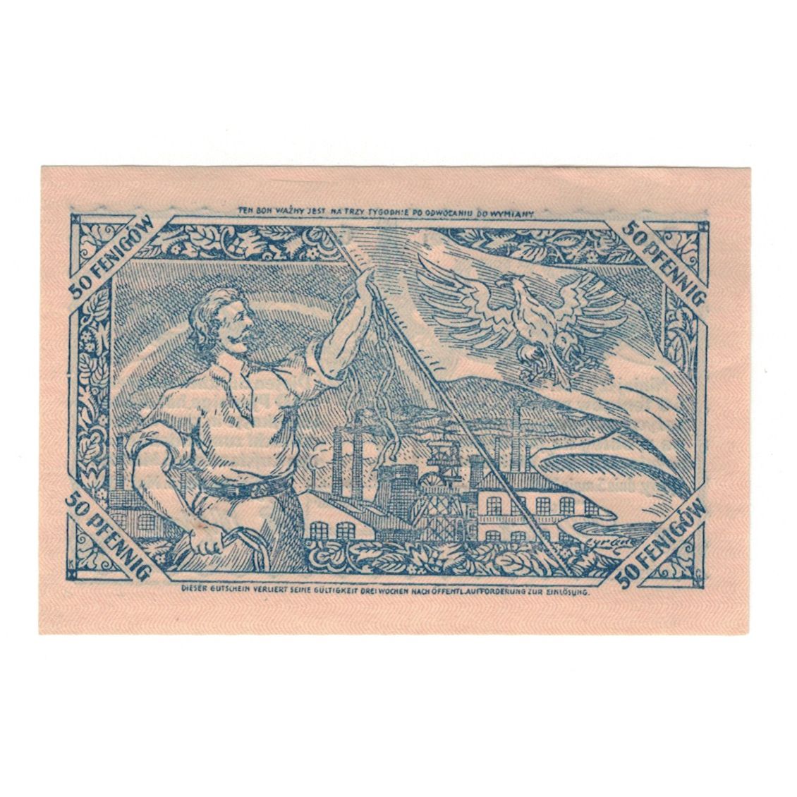 Banconote, Germania, Tichau Spar und Darlehenskassen-Verein, 50 Pfennig