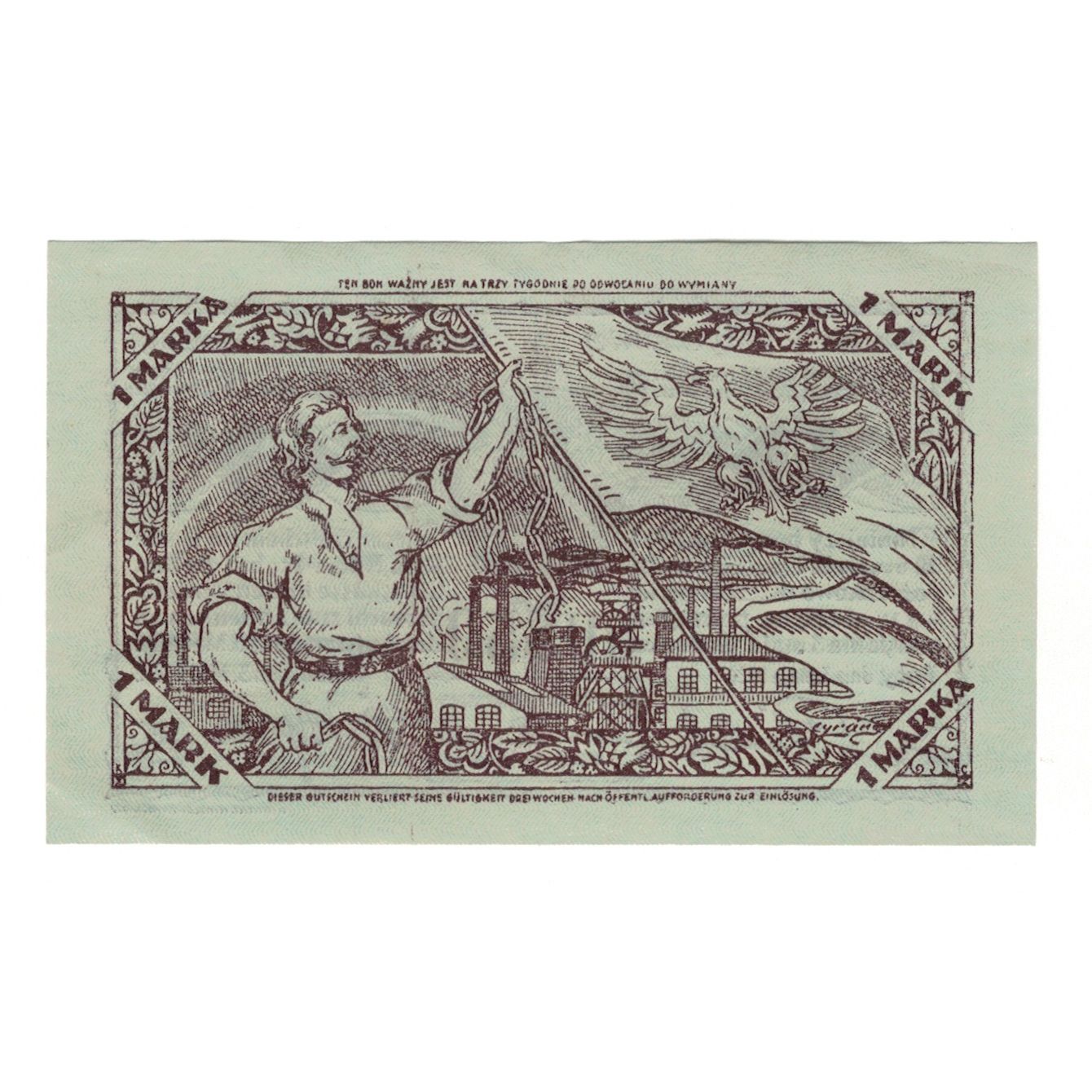 Billet, Allemagne, Tichau Spar und Darlehenskassen-Verein, 1 Mark, personnage