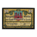 Banknote, Germany, Wettin Stadt, 10 Pfennig, Batiment, 1921, 1921-03-15