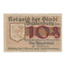 Banknote, Germany, Waldenburg Stadt, 10 Pfennig, personnage, 1920, 1920-02-01