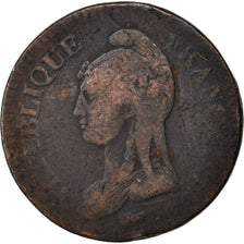 FRANCE, Dupré, Decime, 1797, Rouen, KM #644.3, VF(20-25), Bronze, Gadoury #187, 