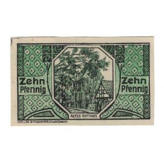 Banknote, Germany, Wunstorf Stadt, 10 Pfennig, Batiment, 1922, 1922-04-01