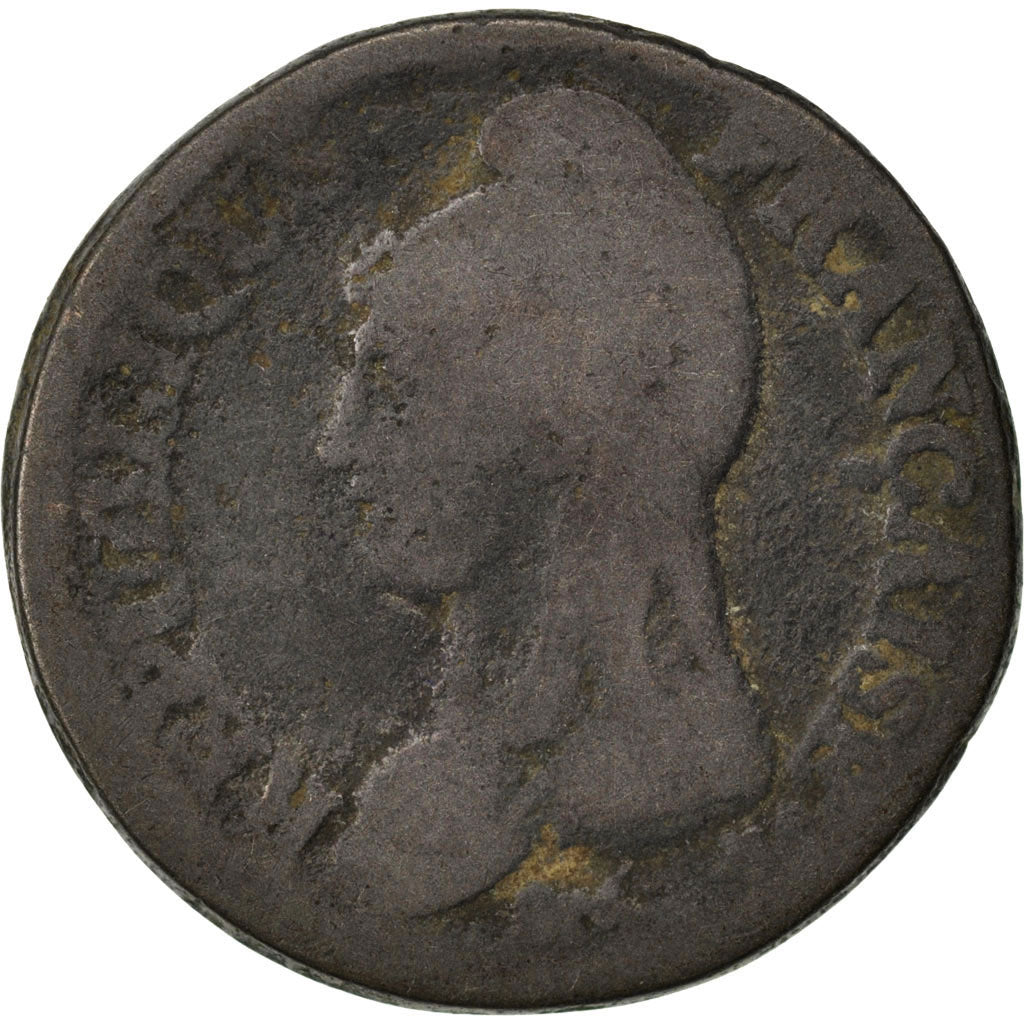 FRANCE, Dupré, Decime, 1797, Paris, KM #644.1, VF(20-25), Bronze, 32, Gadoury #.