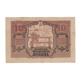 Banconote, Austria, Hallein Sbg. Stadtgemeinde, 10 Pfennig, personnage, 1920
