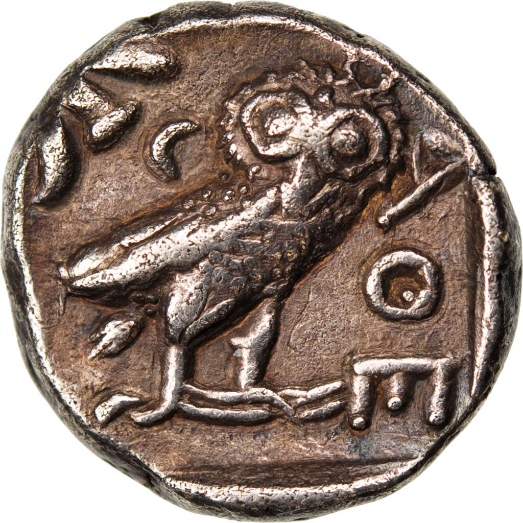 Attica, Athens (490-407 BC), Athena, Tetradrachm, AU(50-53), Silver, 16.75