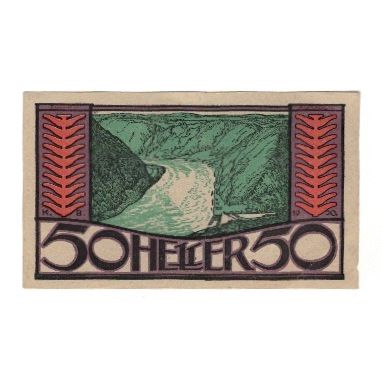 Banknote, Austria, Kirchberg an der Donau O.Ö. Gemeinde, 50 Heller, Texte
