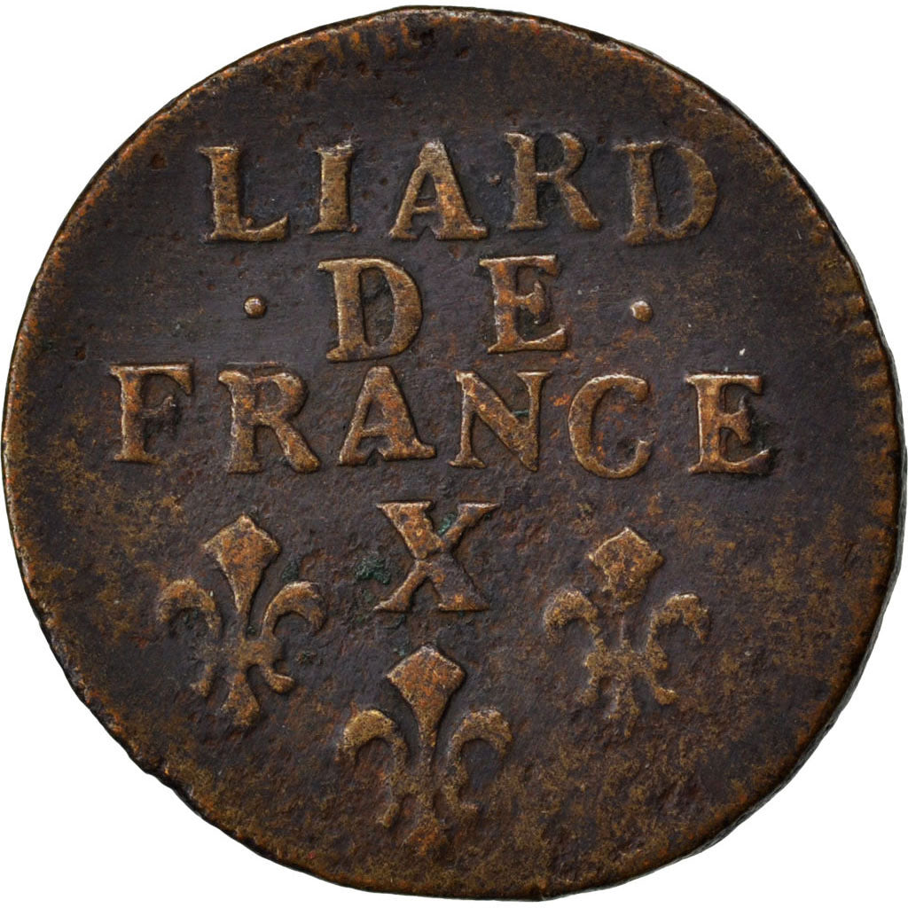 FRANCE, Liard de France au buste âgé, troisième type, Liard, 1696, Amiens, KM #2