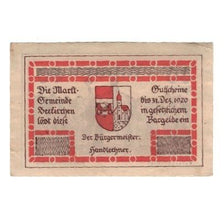 Banknote, Austria, Seekirchen Sbg. Marktgemeinde, 80 Heller, personnage, 1920
