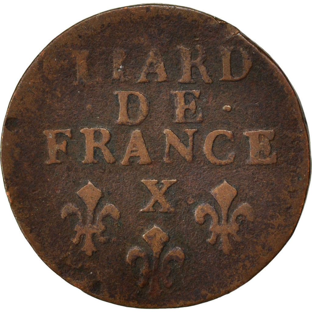 Coin, France, Louis XIV, Liard de France au buste âgé, troisième type, Liard