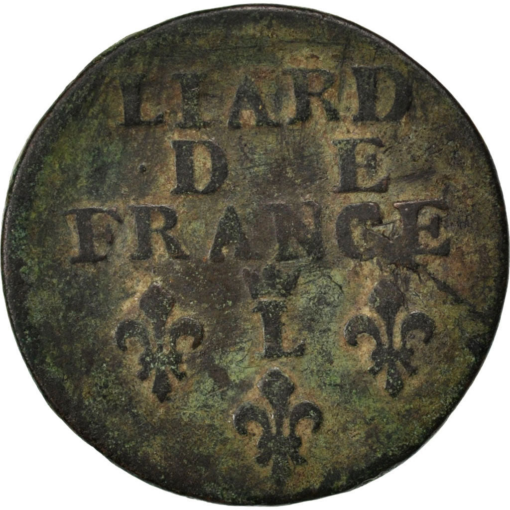 FRANCE, Liard de France au buste âgé, troisième type, Liard, 1699, Lille, KM #28