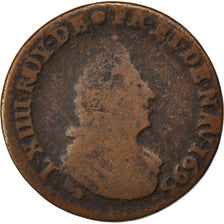 FRANCE, Liard de France au buste âgé, troisième type, Liard, 1695, Lille, KM #28