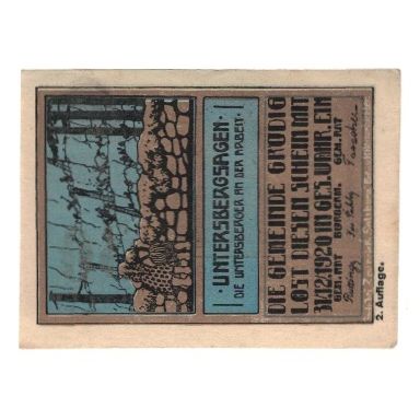 Geldschein, Österreich, Grödig sbg. Gemeinde, 30 Heller, paysage, 1920