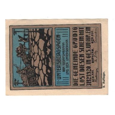 Banknote, Austria, Grödig sbg. Gemeinde, 60 Heller, personnage, 1920