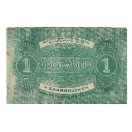 Nota, Alemanha, Saarbrücken Stadt, 1 Mark, valeur faciale, AU(50-53)