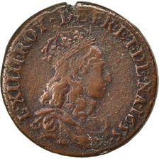 FRANCE, Liard de France au buste juvénile, deuxième type, Liard, 1655, Paris, KM