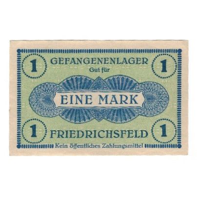Banknote, Germany, Gefangenenlager Friedrichsfeld, 1 Mark, valeur faciale