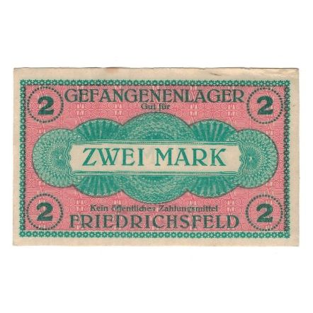 Banknote, Germany, Gefangenenlager Friedrichsfeld, 2 Mark, valeur faciale