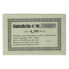 Billet, Allemagne, Lebensmittel, 4.5 Mark, N.D, 1920, SUP