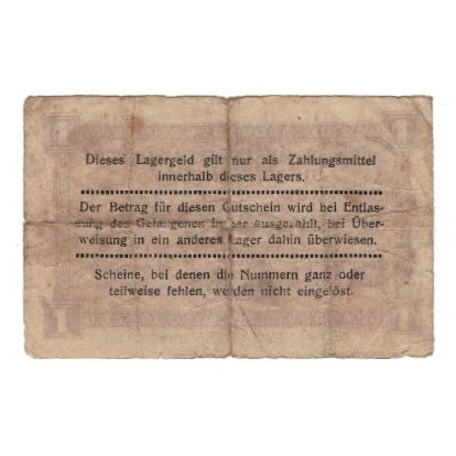 Banknote, Germany, Gefangenenlager Burgsteinfurt, 1 Mark, Texte, 1916