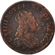 Louis XIV, Liard de France au buste juvénile, Montreuil-Bonnin