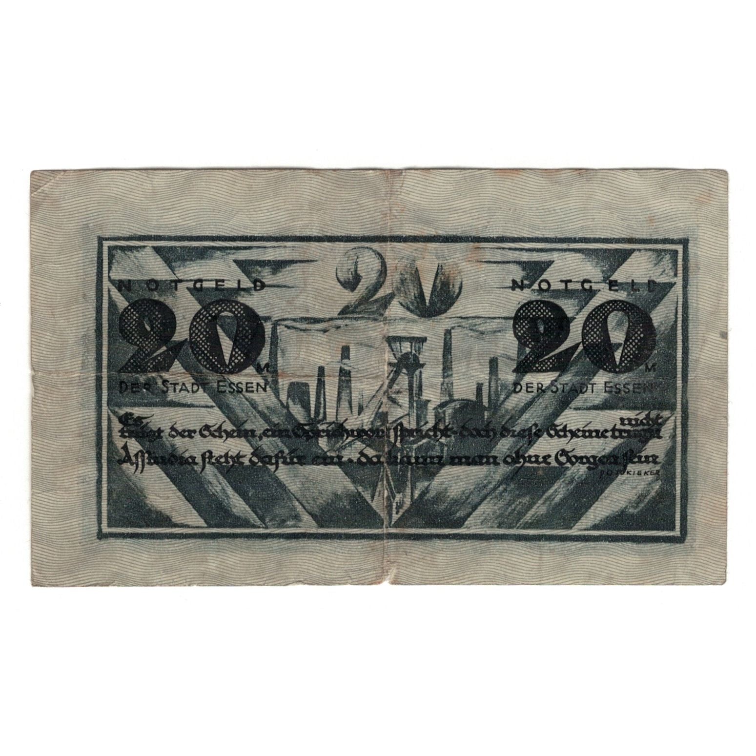 Banknote, Germany, Essen Stadt, 20 Mark, Texte, 1922, 1922-09-16, VF(30-35)