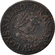 Münze, Frankreich, Louis XIII, Denier tournois, buste juvénile au col rabattu